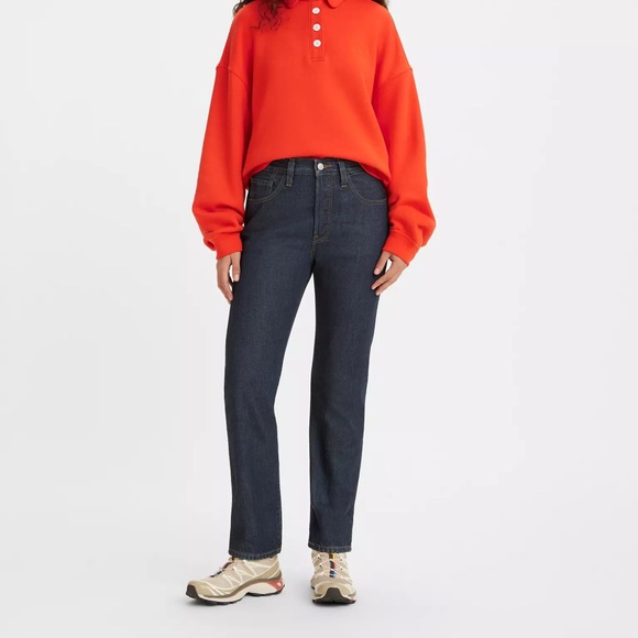 Levi's Women's Dark Blue Straight Leg Jeans - Picture 1 of 4